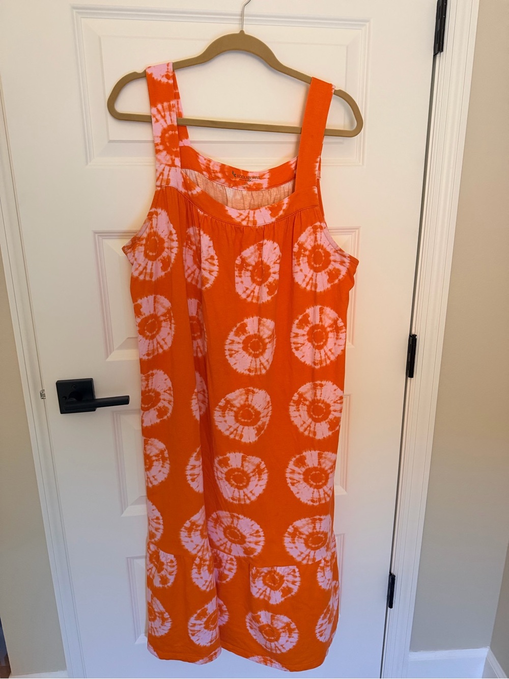 Koolaburra 2X Orange Tie-Dye One-Piece Lounge Dress